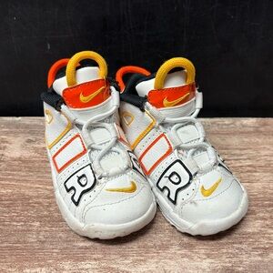 Nike VGUC Toddler Baby Air More Uptempo White Basketball Roswell Shoe Sneaker 5C